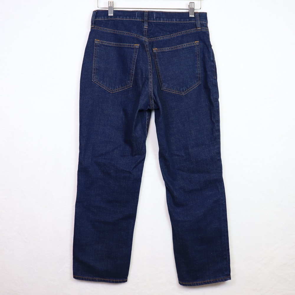 ABERCROMBIE & FITCH Dark Blue Ultra High Rise Ankle Straight Jeans 28/6s - Picture 2 of 9